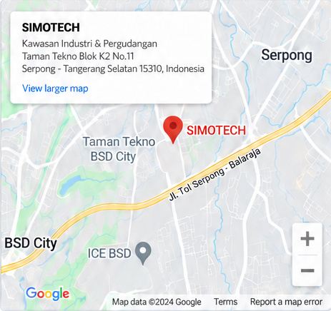 Map of the SIMOTECH location at Taman Tekno BSD Sektor XI, Tangerang Selatan
